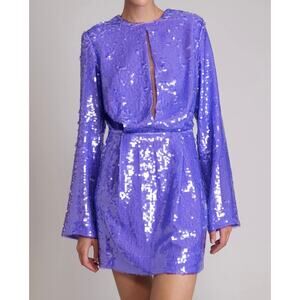 Sabina Musayev NWT Clyde Sequin Keyhole Dress Purple XS Swiftie Bachelorette